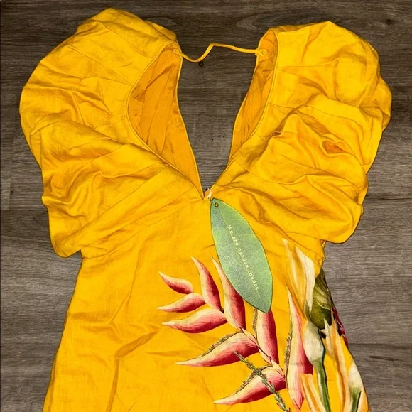 Farm Rio V neck linen midi dress - Picture 10 of 15